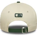 casquette-courbee-beige-et-verte-ajustable-9forty-m-crown-wordmark-los-angeles-dodgers-mlb-new-era