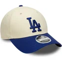 beige-och-bla-kurvad-keps-snapback-9forty-m-crown-los-angeles-dodgers-mlb-fran-new-era