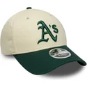 bojd-keps-beige-och-gron-snapback-9forty-m-crown-fran-oakland-athletics-mlb-av-new-era