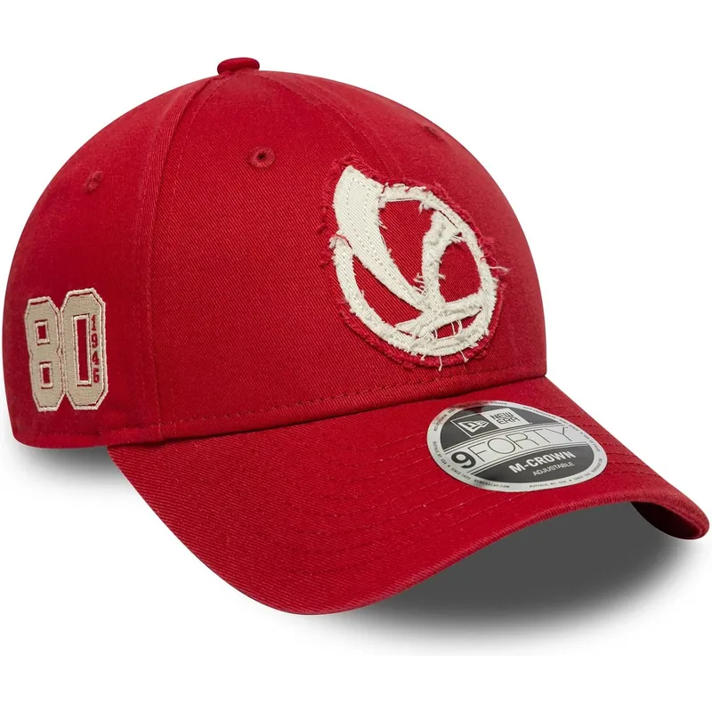 petten-gebogen-rood-snapback-9forty-m-crown-80th-year-van-vespa-piaggio-van-new-era petten-gebogen-rood-snapback-9forty-m-crown-80th-year-van-vespa-piaggio-van-new-era