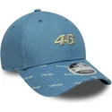 cappellino-visiera-curva-blu-snapback-9forty-m-crown-denim-di-valentino-rossi-vr46-motogp-di-new-era