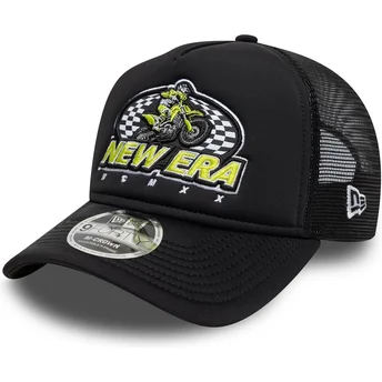 Petten gebogen zwart snapback 9FORTY M-Crown van New Era