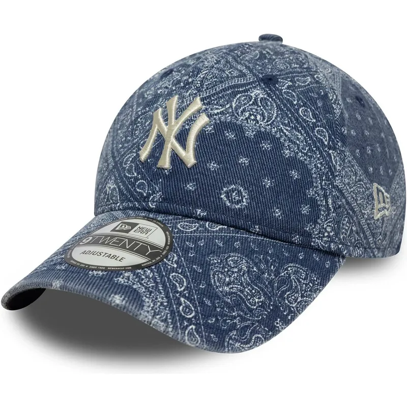 bla-justerbar-buet-kasket-9twenty-washed-paisley-fra-new-york-yankees-mlb-fra-new-era