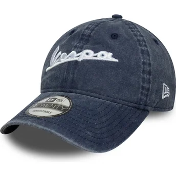 Petten gebogen blauw verstelbare band 9TWENTY Washed van Vespa Piaggio van New Era