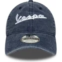 petten-gebogen-blauw-verstelbaar-9twenty-washed-van-vespa-piaggio-van-new-era