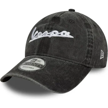 Petten gebogen zwart verstelbare band 9TWENTY Washed van Vespa Piaggio van New Era
