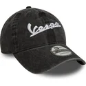 cappellino-curvo-nero-regolabile-9twenty-washed-di-vespa-piaggio-di-new-era