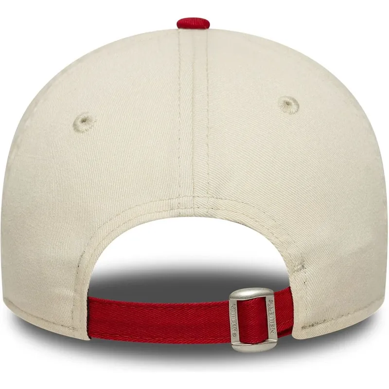 cappellino-curvo-beige-e-rosso-regolabile-9twenty-mini-washed-dei-new-york-yankees-mlb-di-new-era