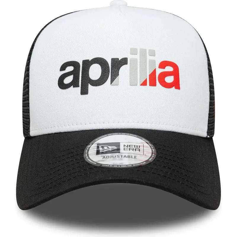 petten-gebogen-zwart-snapback-a-frame-wordmark-van-aprilia-piaggio-van-new-era