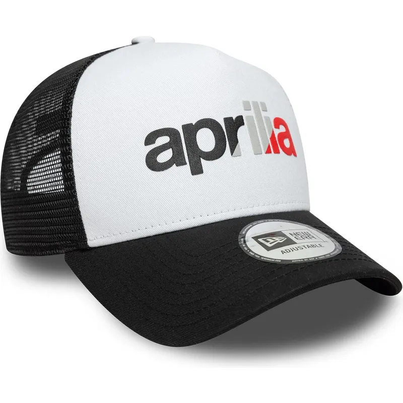 petten-gebogen-zwart-snapback-a-frame-wordmark-van-aprilia-piaggio-van-new-era