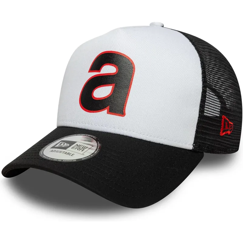 cappellino-trucker-bianco-e-nero-e-frame-di-aprilia-piaggio-di-new-era