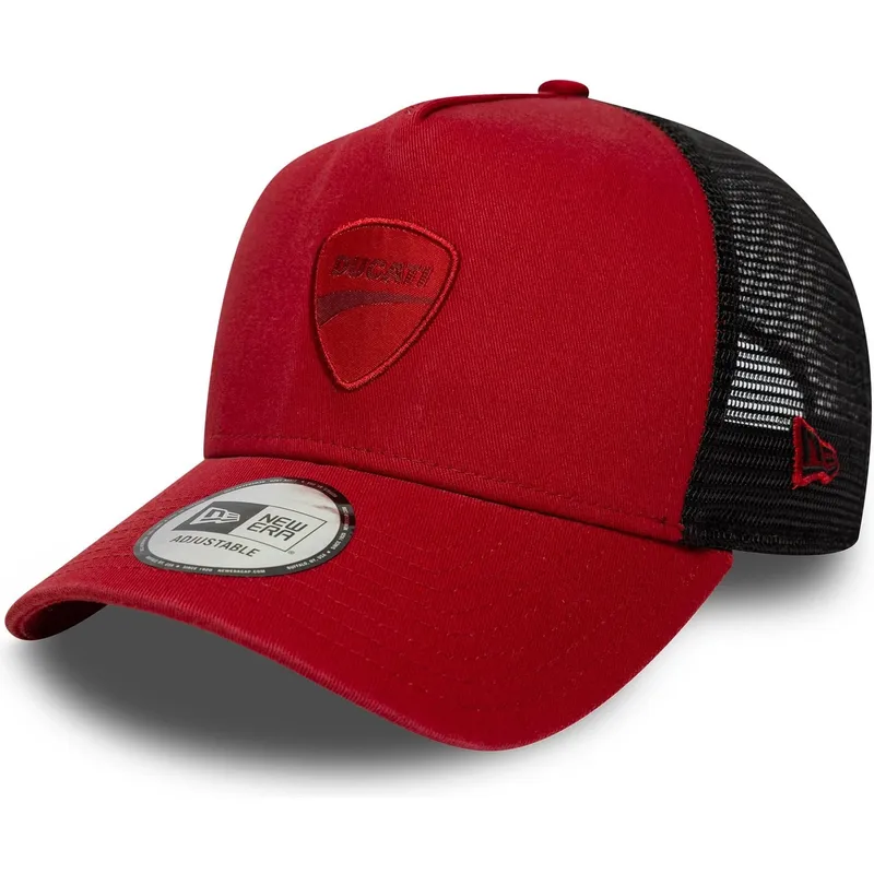 cappellino-trucker-rosso-e-frame-seasonal-di-ducati-motor-motogp-di-new-era
