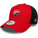 rote-gebogene-snapback-kappe-9forty-e-frame-von-ducati-motor-motogp-von-new-era