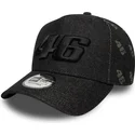 new-era-curved-brim-e-frame-laser-etch-denim-valentino-rossi-vr46-motogp-black-snapback-cap
