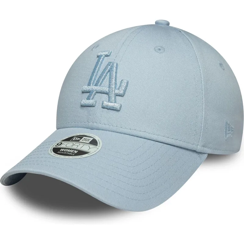 gorra-curva-azul-claro-ajustable-con-logo-azul-para-mujer-9forty-metallic-logo-de-los-angeles-dodgers-mlb-de-new-era