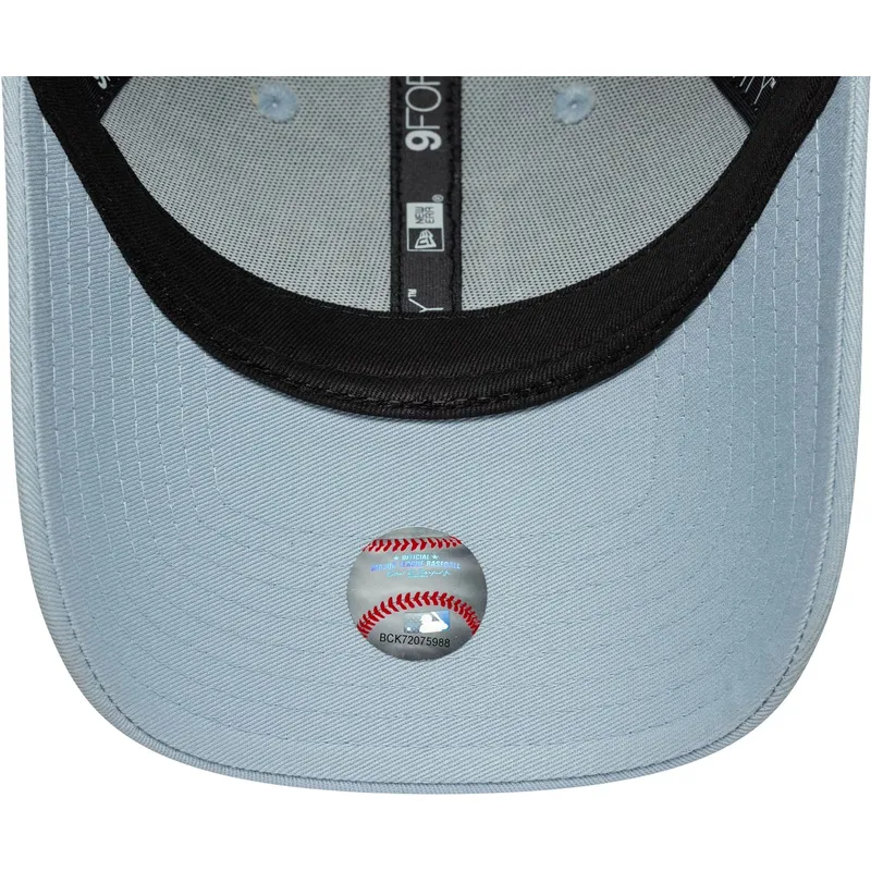 petten-gebogen-blauw-verstelbaar-9forty-metallic-van-los-angeles-dodgers-mlb-van-new-era