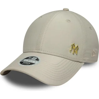 Cap gebogen beige adjustable strap dorado 9FORTY Flawless van New York Yankees MLB van New Era