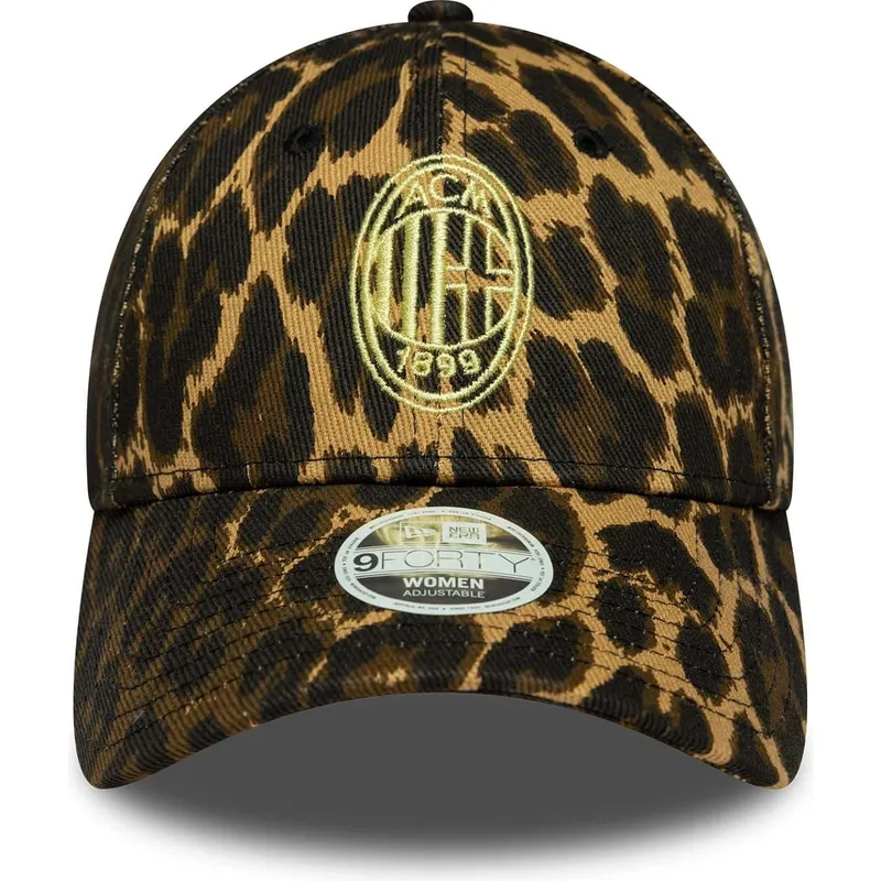cappellino-curvo-leopardato-regolabile-da-donna-9forty-dell-ac-milan-serie-a-di-new-era