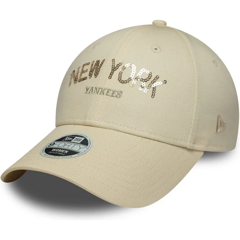 petten-gebogen-beige-verstelbare-band-9forty-sequin-wordmark-van-new-york-yankees-mlb-van-new-era petten-gebogen-beige-verstelbare-band-9forty-sequin-wordmark-van-new-york-yankees-mlb-van-new-era