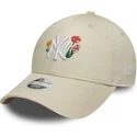 gorra-curva-beige-ajustable-para-mujer-9forty-floral-icon-de-new-york-yankees-mlb-de-new-era