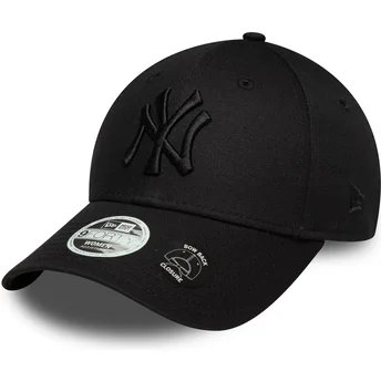 Petten gebogen zwart verstelbaar 9FORTY Bow Back van New York Yankees MLB van New Era