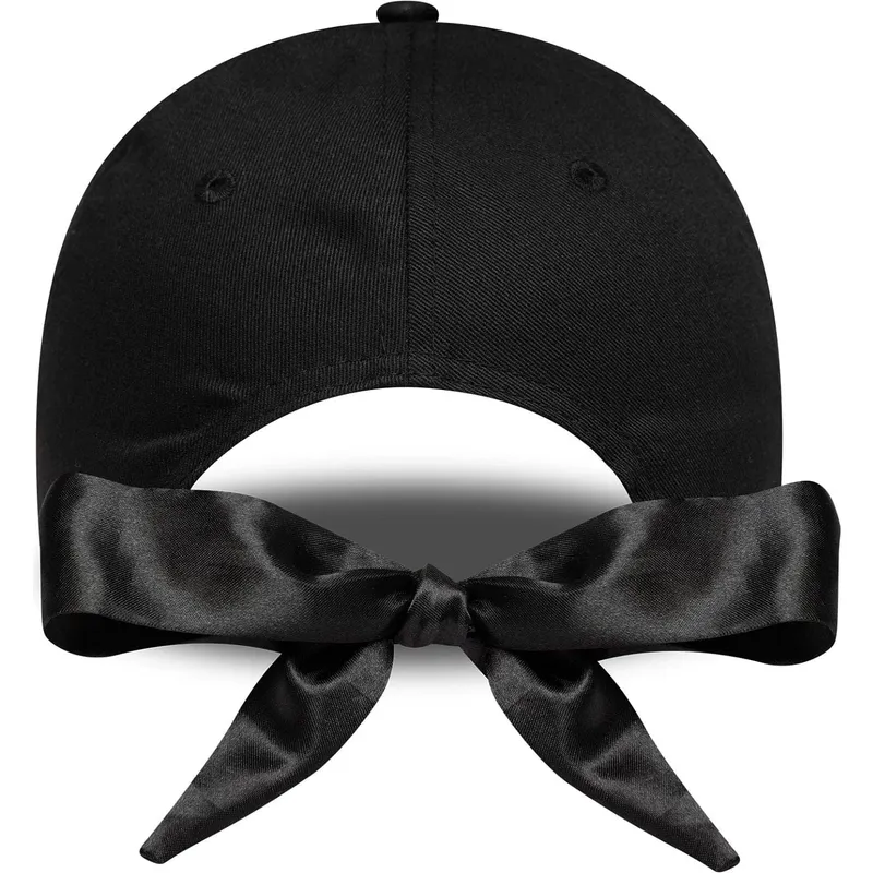 new-era-curved-brim-women-black-logo-9forty-bow-back-new-york-yankees-mlb-black-adjustable-cap