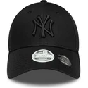sort-justerbar-buet-kasket-med-sort-logo-til-kvinder-9forty-bow-back-fra-new-york-yankees-mlb-fra-new-era