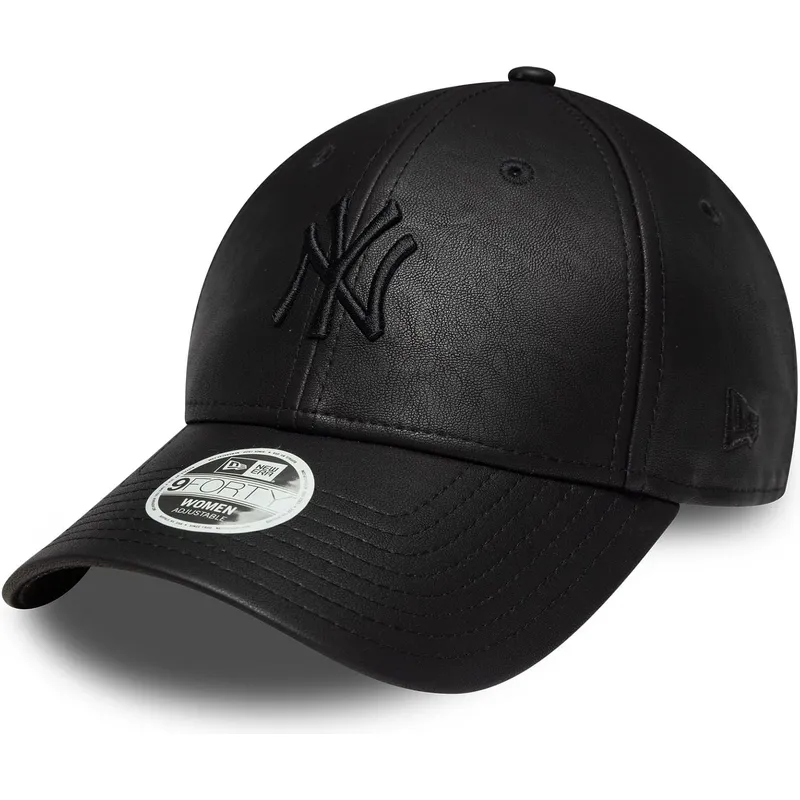 petten-gebogen-zwart-verstelbaar-9forty-pu-van-new-york-yankees-mlb-van-new-era