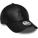 petten-gebogen-zwart-verstelbaar-9forty-pu-van-new-york-yankees-mlb-van-new-era