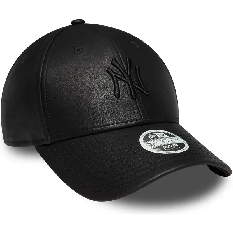 petten-gebogen-zwart-verstelbaar-9forty-pu-van-new-york-yankees-mlb-van-new-era