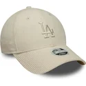 petten-gebogen-beige-verstelbare-band-9forty-m-crown-pastel-cord-van-los-angeles-dodgers-mlb-van-new-era