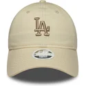 petten-gebogen-beige-verstelbare-band-9twenty-league-essential-midi-van-los-angeles-dodgers-mlb-van-new-era