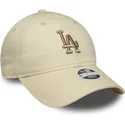 petten-gebogen-beige-verstelbare-band-9twenty-league-essential-midi-van-los-angeles-dodgers-mlb-van-new-era
