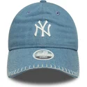 petten-gebogen-blauw-verstelbare-band-9twenty-denim-stitch-van-new-york-yankees-mlb-van-new-era
