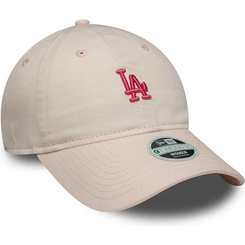 petten-gebogen-roze-verstelbare-band-9twenty-washed-mini-van-los-angeles-dodgers-mlb-van-new-era