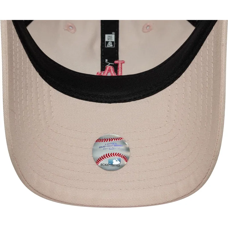 petten-gebogen-roze-verstelbare-band-9twenty-washed-mini-van-los-angeles-dodgers-mlb-van-new-era