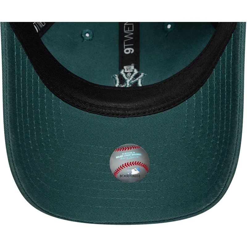 new-era-curved-brim-women-9twenty-washed-mini-new-york-yankees-mlb-green-adjustable-cap