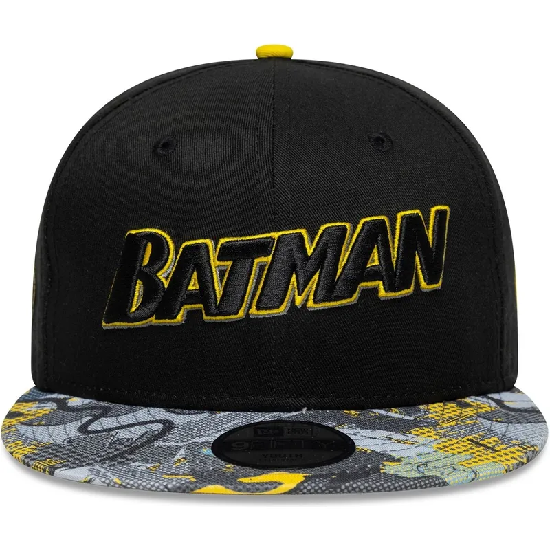 petten-plat-zwart-snapback-voor-kinderen-9fifty-van-batman-dc-comics-van-new-era