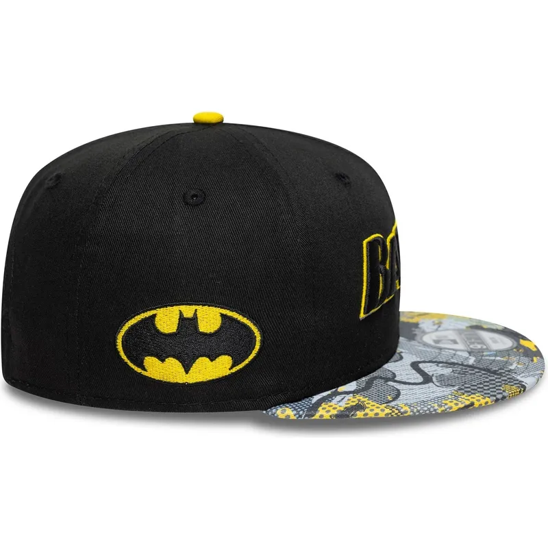 svart-platt-snapback-keps-for-barn-9fifty-batman-dc-comics-fran-new-era