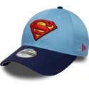 cappellino-curvo-blu-regolabile-per-bambino-9forty-di-superman-dc-comics-di-new-era