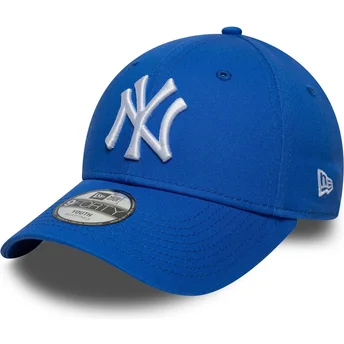 Cappellino curvo blu regolabile per bambino 9FORTY League Essential dei New York Yankees MLB di New Era
