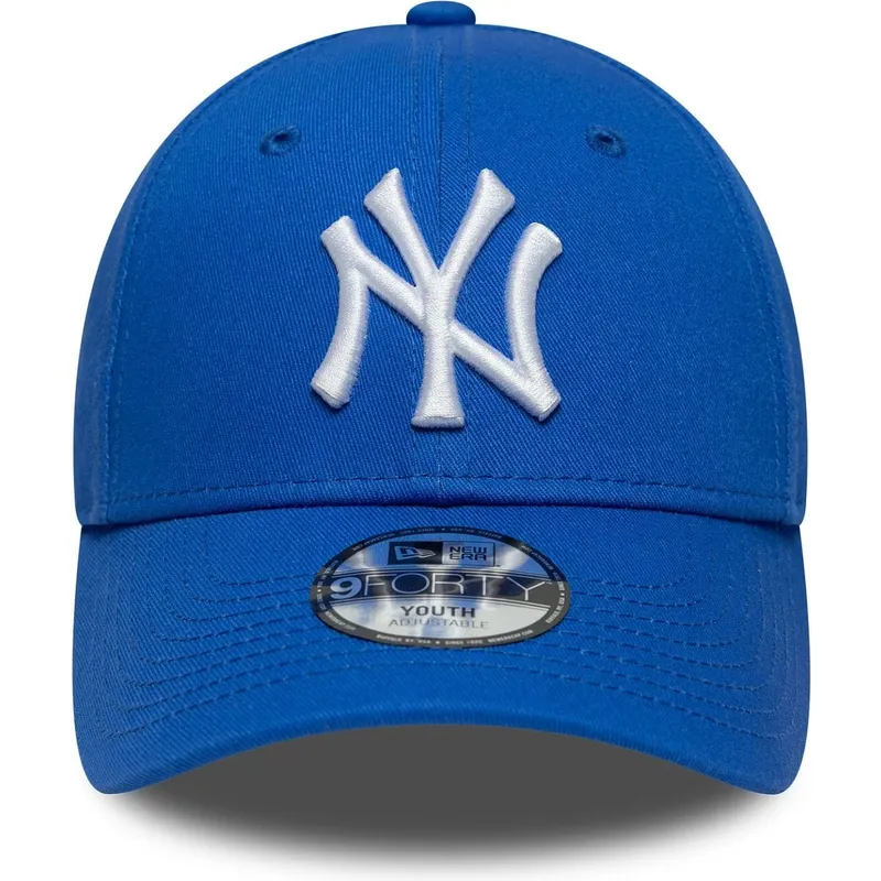 niebieska-zakrzywiona-czapka-regulowana-dla-chlopca-9forty-league-essential-new-york-yankees-mlb-new-era