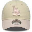 bojd-beige-och-rosa-justerbar-keps-for-smabarn-9forty-league-essential-fran-los-angeles-dodgers-mlb-av-new-era