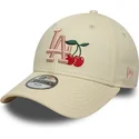 petten-gebogen-beige-verstelbaar-voor-kinderen-9forty-fruit-icon-van-new-york-yankees-mlb-van-new-era