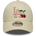 petten-gebogen-beige-verstelbaar-voor-kinderen-9forty-fruit-icon-van-new-york-yankees-mlb-van-new-era