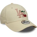 petten-gebogen-beige-verstelbaar-voor-kinderen-9forty-fruit-icon-van-new-york-yankees-mlb-van-new-era