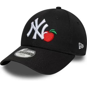Sort justerbar buet kasket til børn 9FORTY Fruit Icon fra New York Yankees MLB fra New Era