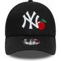 petten-gebogen-zwart-verstelbare-band-voor-kinderen-9forty-fruit-icon-van-new-york-yankees-mlb-van-new-era