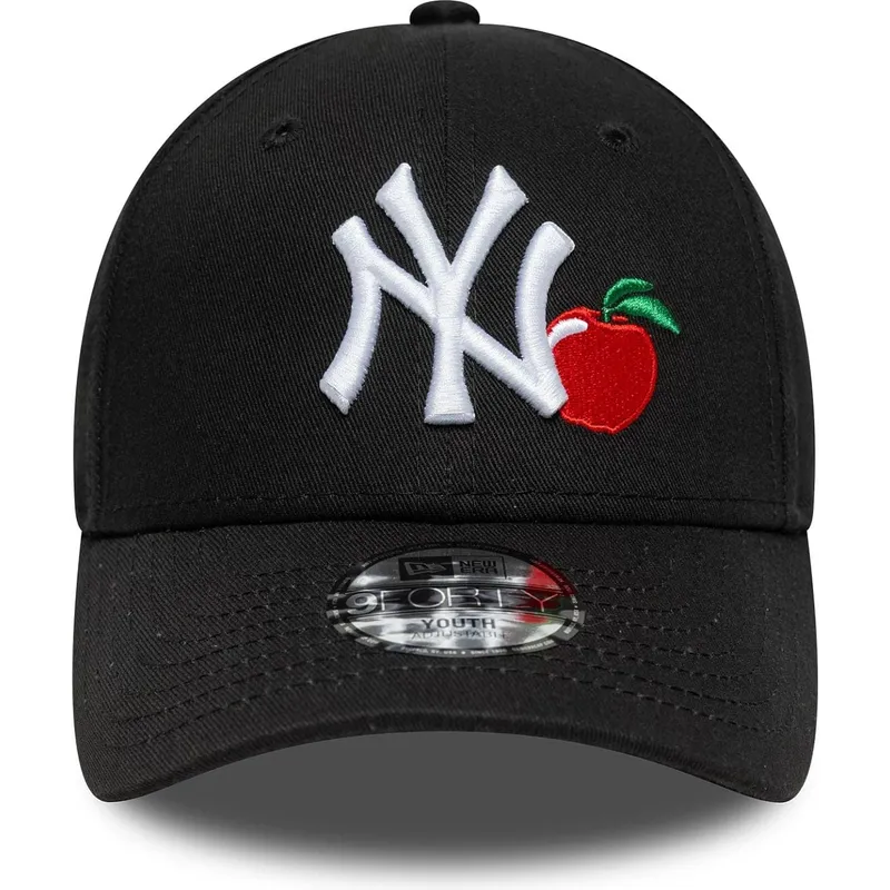 petten-gebogen-zwart-verstelbaar-voor-kinderen-9forty-fruit-icon-van-new-york-yankees-mlb-van-new-era