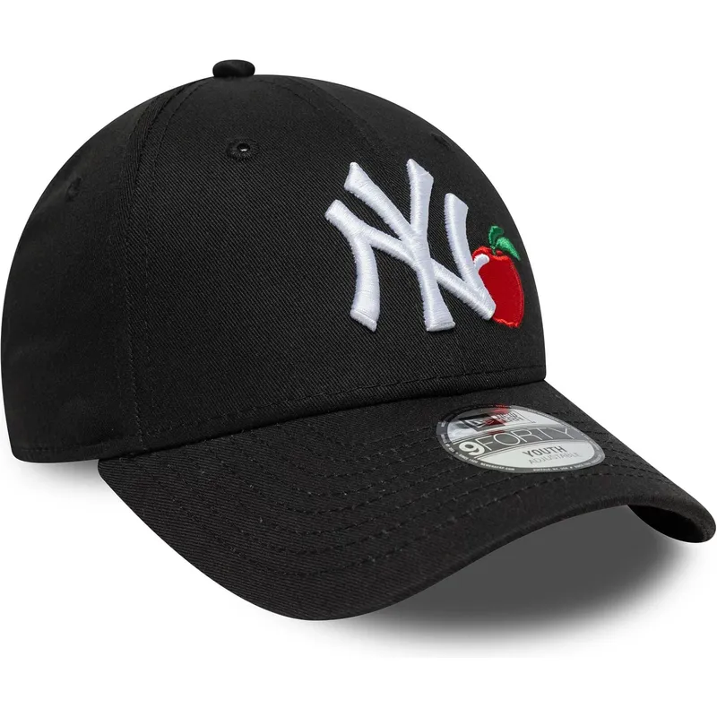 petten-gebogen-zwart-verstelbaar-voor-kinderen-9forty-fruit-icon-van-new-york-yankees-mlb-van-new-era